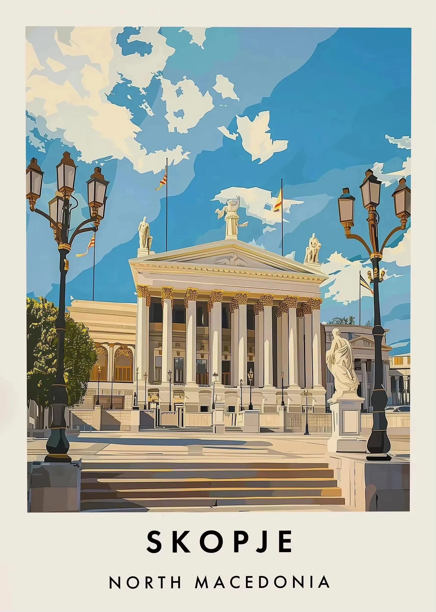 Classic Tourist City Edinburgh Rome Paris Milan Urban Architecture Tourism Poster Canvas Paintings Wall Art Pictures Home Decor