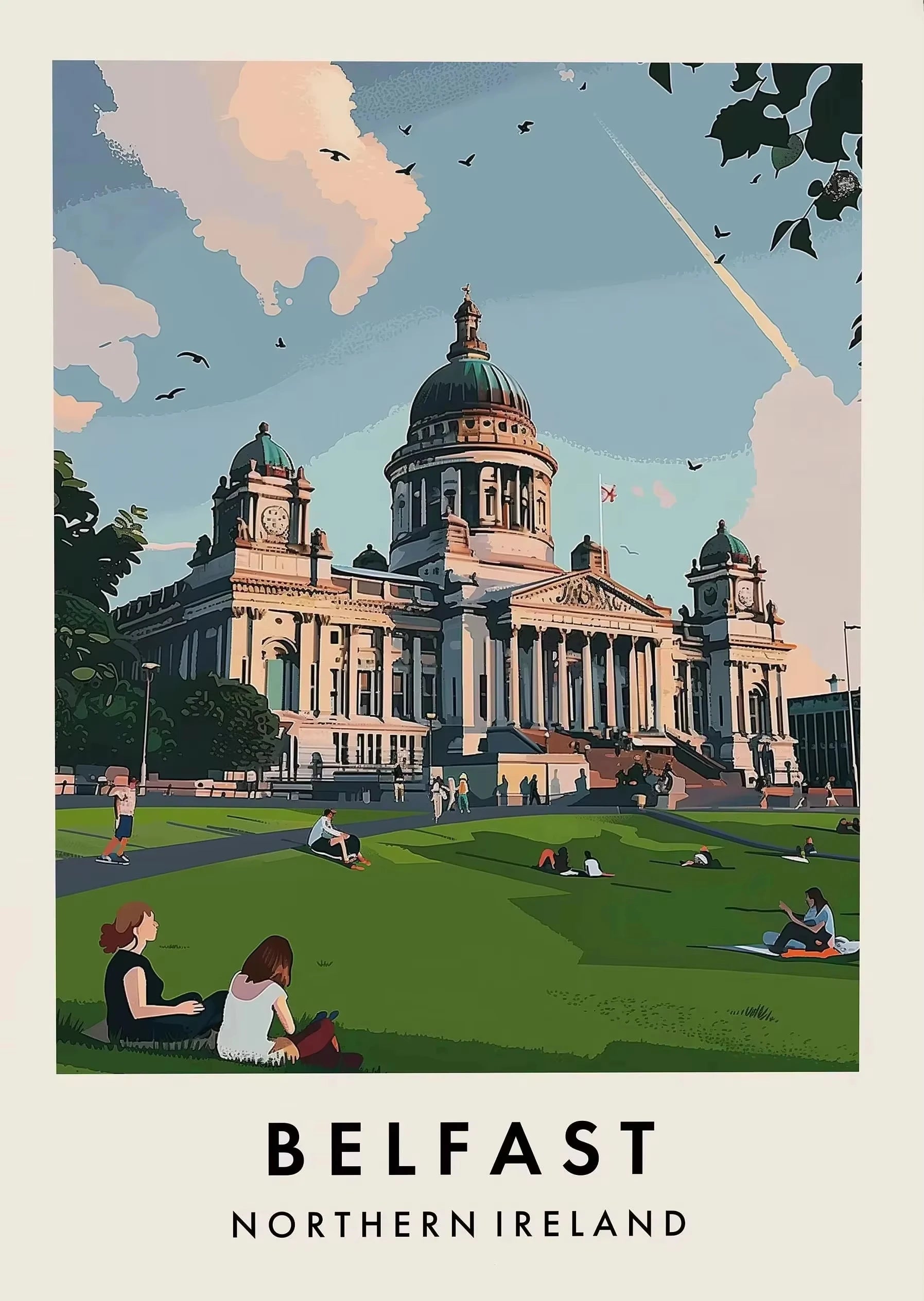 Classic Tourist City Edinburgh Rome Paris Milan Urban Architecture Tourism Poster Canvas Paintings Wall Art Pictures Home Decor