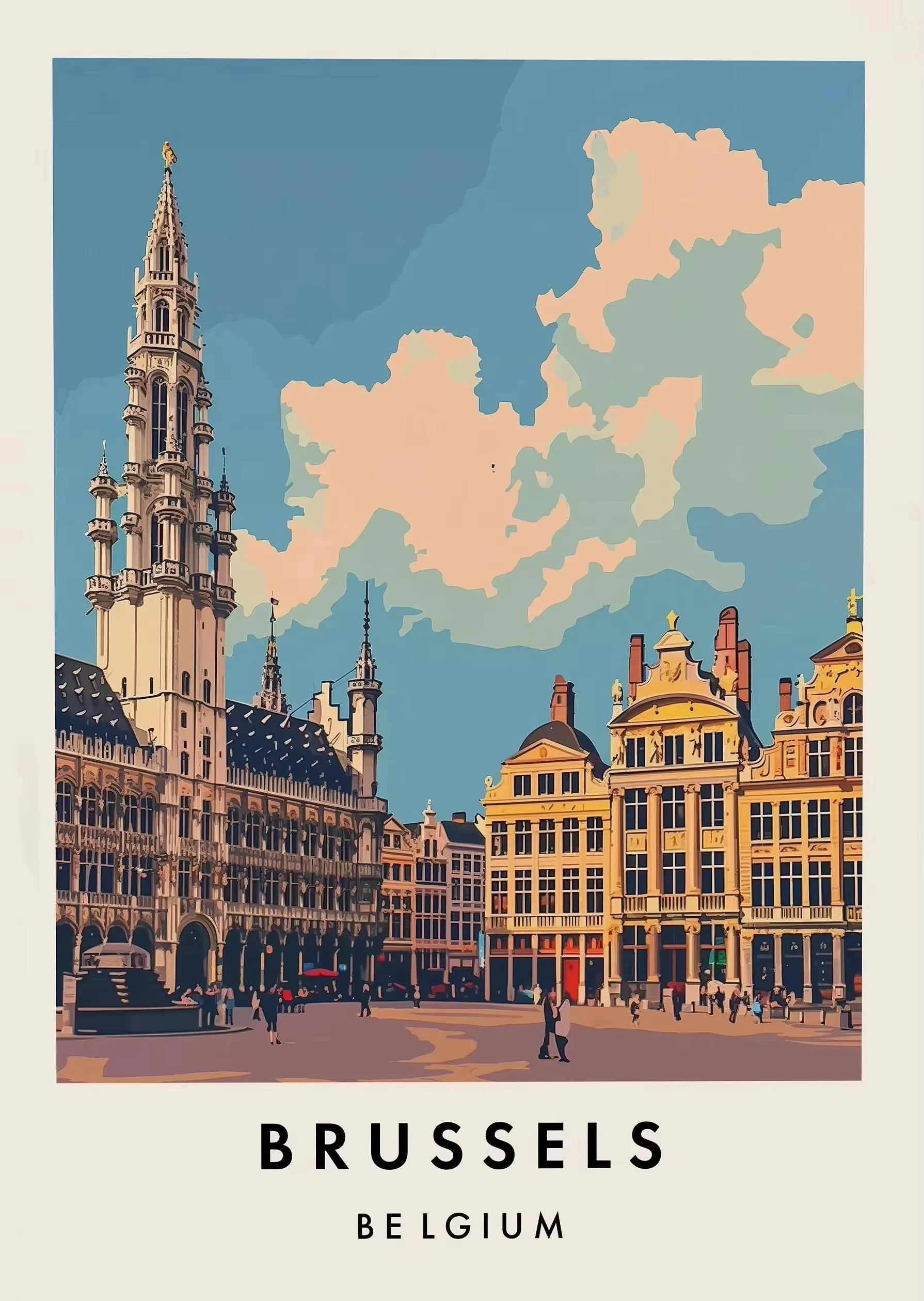 Classic Tourist City Edinburgh Rome Paris Milan Urban Architecture Tourism Poster Canvas Paintings Wall Art Pictures Home Decor