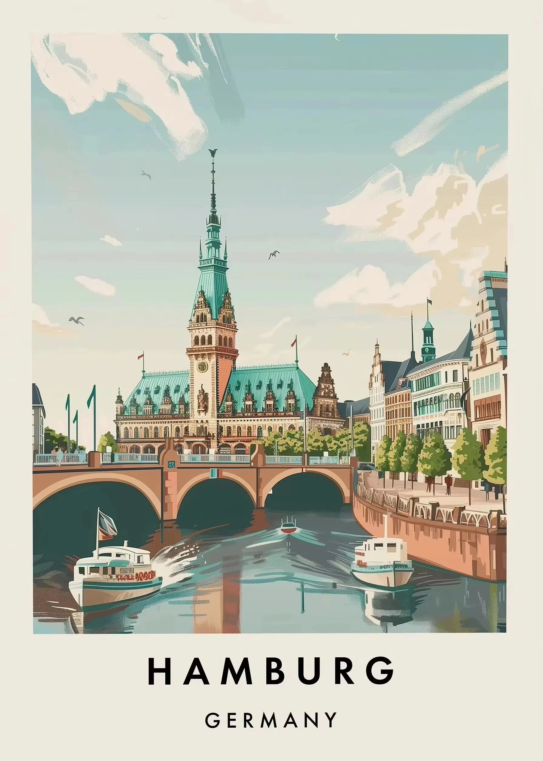 Classic Tourist City Edinburgh Rome Paris Milan Urban Architecture Tourism Poster Canvas Paintings Wall Art Pictures Home Decor