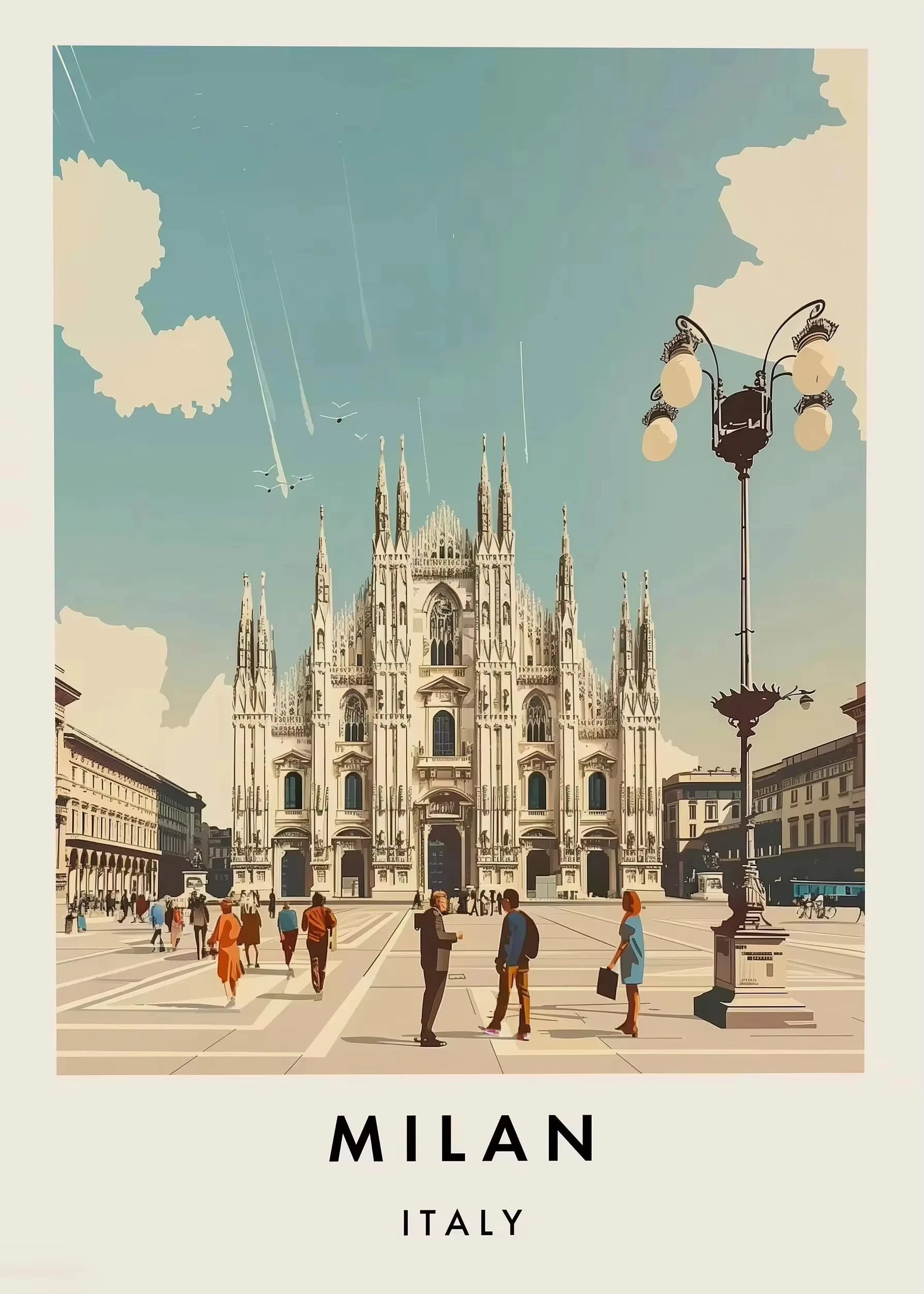 Classic Tourist City Edinburgh Rome Paris Milan Urban Architecture Tourism Poster Canvas Paintings Wall Art Pictures Home Decor